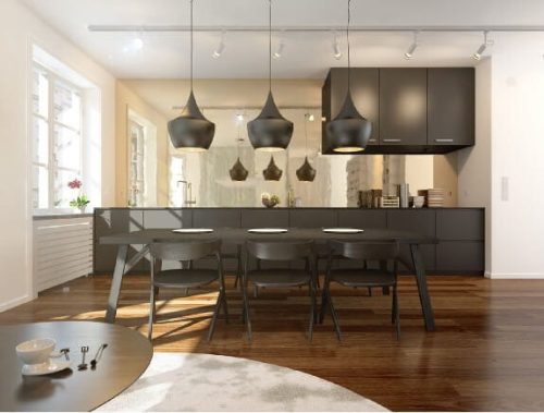 LED mennyezeti lámpa CASELLE E27 túlnyúlás Modern fekete fény Prestige