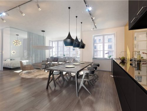 LED mennyezeti lámpa CASELLE E27 túlnyúlás Modern fekete fény Prestige