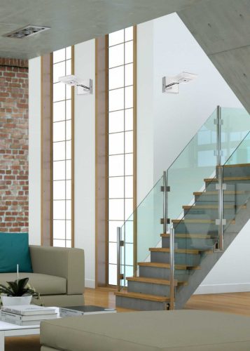 LED fali lámpa 3W 3000K ezüst átlátszó fény Prestige