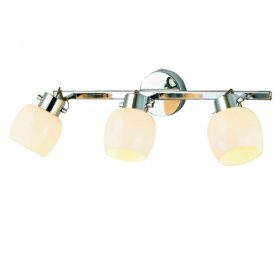   MALABO fali lámpa 3xE14 mozgatható árnyékoló fehér és ezüst fényes Prestige