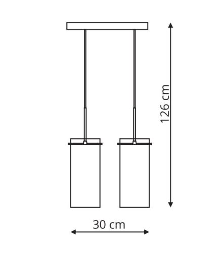LED mennyezeti függőlámpa MONTE 2xE27 túlnyúló Modern ezüst fényű Prestige