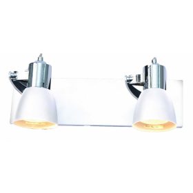   ROWENNA fali lámpa 2xGU10 mozgatható modern fehér és ezüst fényű Prestige