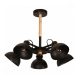 TERME 5xE27 LED mennyezeti lámpa mozgatható Retro fekete fa fényű Prestige