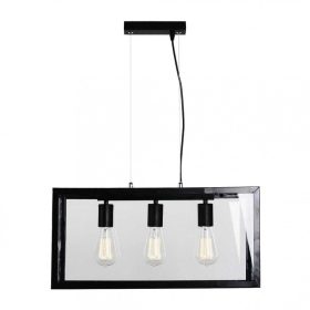   LED mennyezeti lámpa NEAPOL 3xE27 Geometric Black Light Prestige