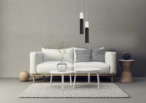 LED mennyezeti függőlámpa FANO 10W 3000K Modern fekete-fehér fényű Prestige