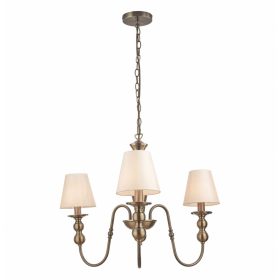   LED mennyezeti függő lámpa GRADO 3xE14 csillár klasszikus fehér patina fényű Prestige