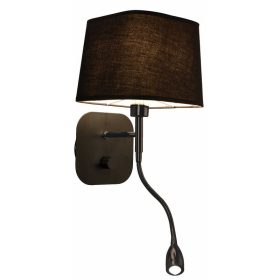   MARBELLA E14 fali lámpa + LED olvasó lámpabúra Modern fekete fény Prestige