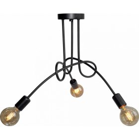   SPIN LED mennyezeti lámpa 3xE27 ipari csillár fekete fény Prestige