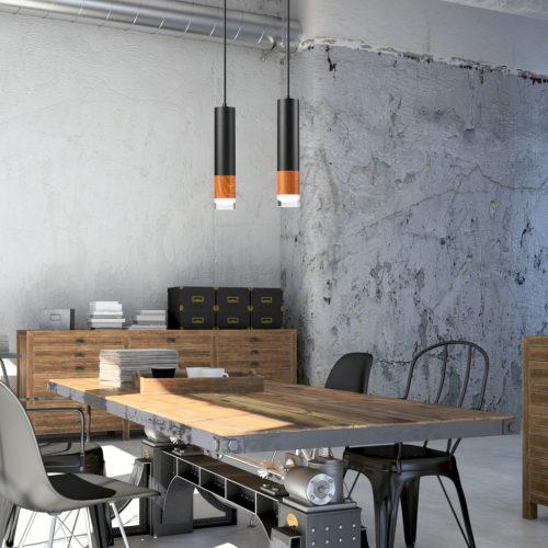 AURELIA mennyezeti függőlámpa 2xE27 fekete LM-2.152 Lamkur