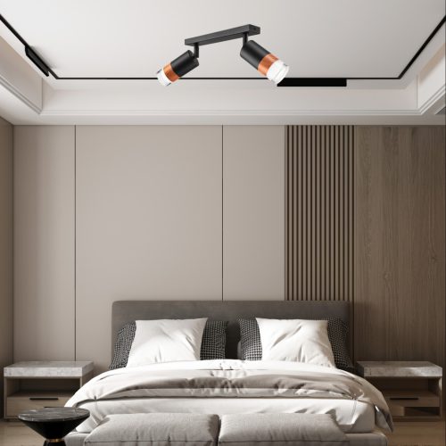 Mennyezeti lámpa AURORA 2xE27 Fekete LM-2.151 Lamkur