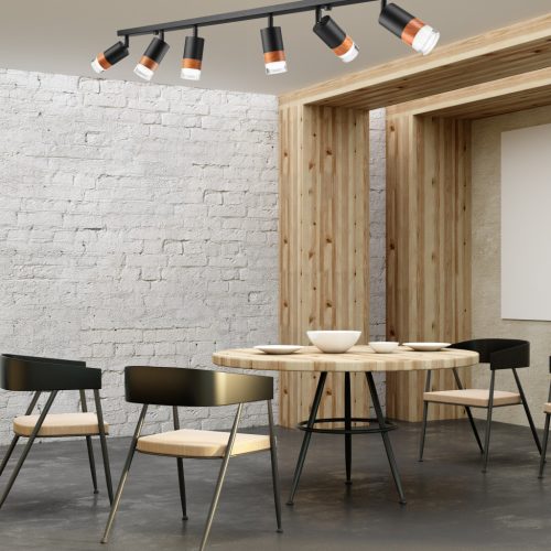 AURORA mennyezeti lámpa 6xE27 fekete LM-6.151 Lamkur