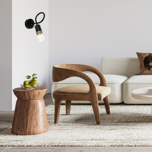 Fali lámpa égő CAMILLA E27 Black Loft KM-1.79 Lamkur
