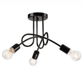 Mennyezeti lámpa CAMILLA 3xE27 Black Loft LM-3.79 Lamkur