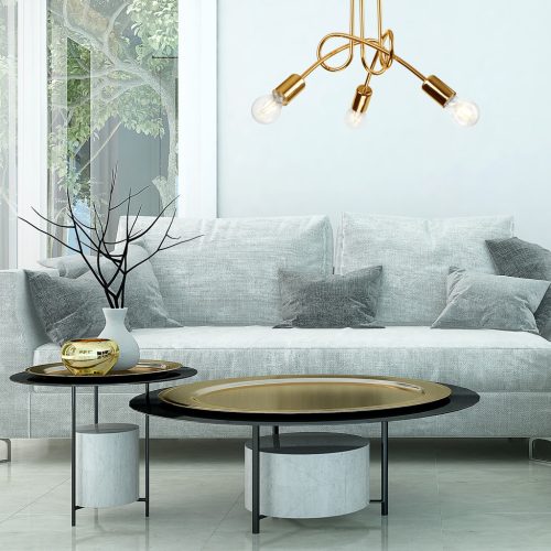 Mennyezeti lámpa CAMILLA 3xE27 Gold Loft LM-3.79 Lamkur