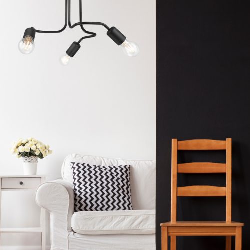 Mennyezeti lámpa CHARLIE 3xE27 Fekete LM-3.120 Lamkur