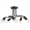 Mennyezeti lámpa CHARLIE 5xE27 Fekete LM-5.120 Lamkur