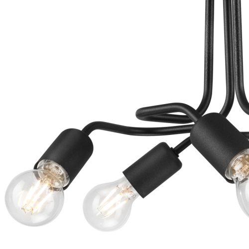 Mennyezeti lámpa CHARLIE 5xE27 Fekete LM-5.120 Lamkur