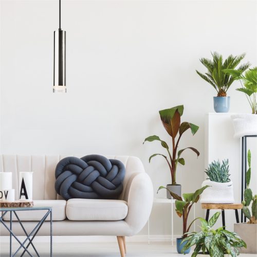 DIEGO E27 Fekete króm mennyezeti függőlámpa LM-1.124 Lamkur