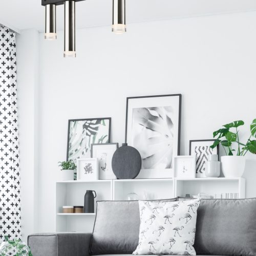 Mennyezeti lámpa DIEGO 3xE27 fekete króm LM-3.124/A Lamkur