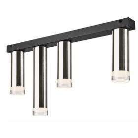 Mennyezeti lámpa DIEGO 4xE27 fekete króm LM-4.124/A Lamkur