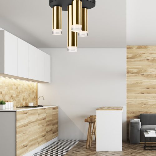 Mennyezeti lámpa DIEGO 4xE27 Black Gold LM-4.124/B Lamkur