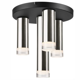 Mennyezeti lámpa DIEGO 4xE27 fekete króm LM-4.124/B Lamkur