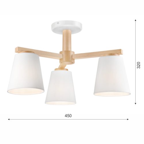 Mennyezeti lámpa ELLIE 3xE27 Fa LM-3.113 Lamkur