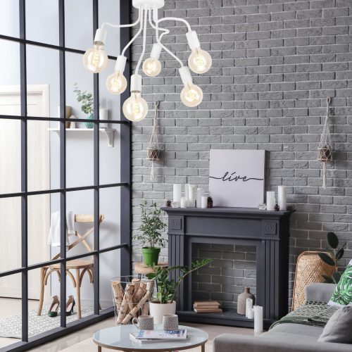 HILDA mennyezeti lámpa 6xE27 fehér LM-6.154 Lamkur