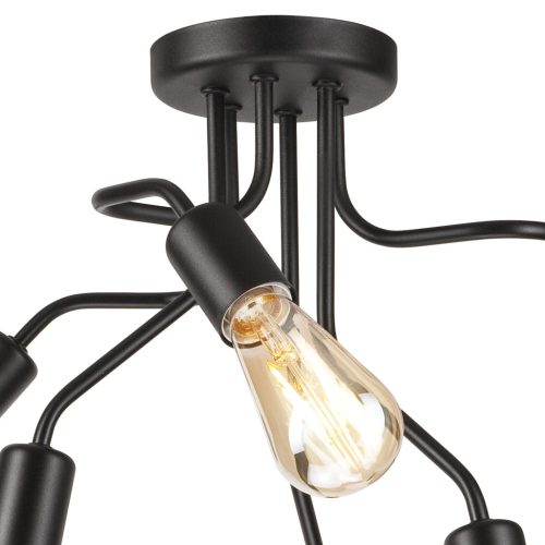 HILDA mennyezeti lámpa 6xE27 fekete LM-6.154 Lamkur