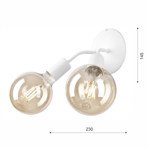 Fali lámpa lámpatest VIGGO 2xE27 fehér KM-2.122 Lamkur