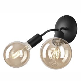Fali lámpa lámpatest VIGGO 2xE27 fekete KM-2.122 Lamkur