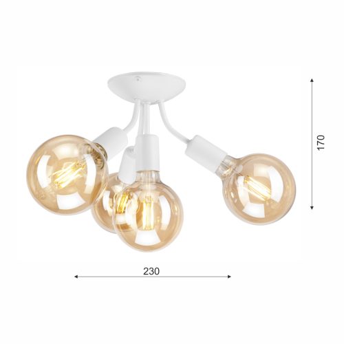 VIGGO mennyezeti lámpa 4xE27 fehér LM-4.122 Lamkur