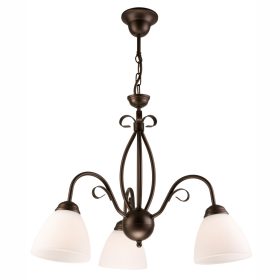   ADELLE 3xE27 fehér fa klasszikus mennyezeti függőlámpa LM-3.6 Lamkur