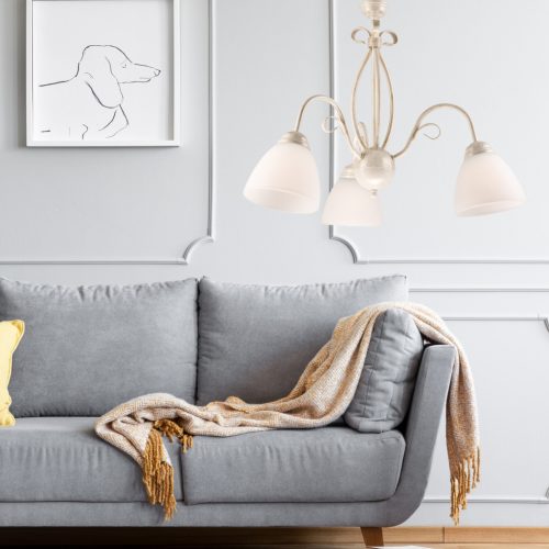 ADELLE 5xE27 klasszikus fehér mennyezeti lámpa LM-5.6 Lamkur