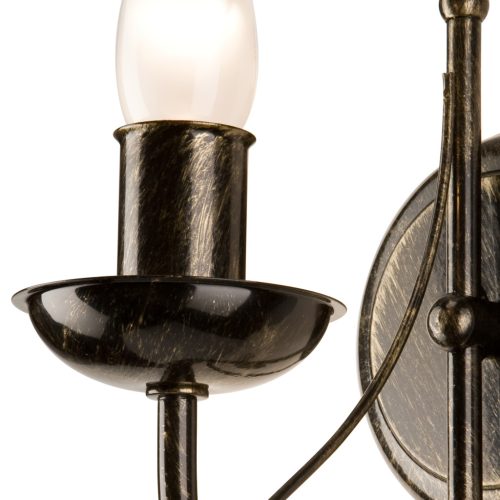 DONATO fali lámpa, E14, fekete, klasszikus, KM-1.29, Lamkur