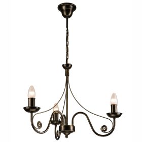   DONATO 3xE14 mennyezeti lámpa, csillár, fekete, klasszikus, LM-3.29 Lamkur