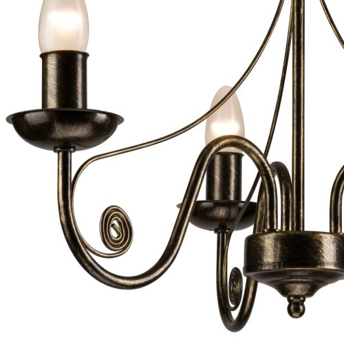 DONATO 3xE14 mennyezeti lámpa, csillár, fekete, klasszikus, LM-3.29 Lamkur