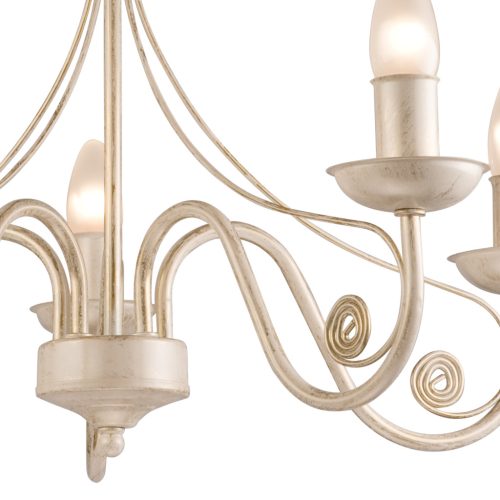 DONATO 5xE14 mennyezeti lámpa csillár klasszikus fehér LM-5.29 Lamkur