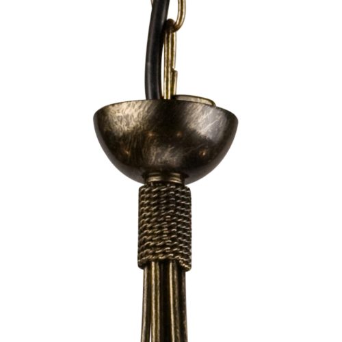 DONATO 5xE27 Függesztett Mennyezeti Lámpa Csillár Fekete Klasszikus LM-5.29 Lamkur