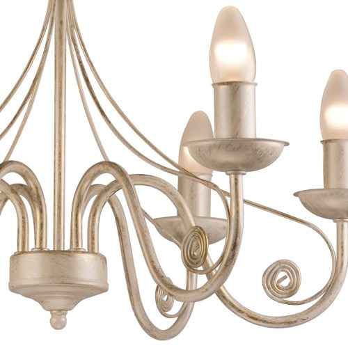 DONATO 6xE14 mennyezeti lámpa, csillár, fehér, klasszikus, LM-6.29 Lamkur