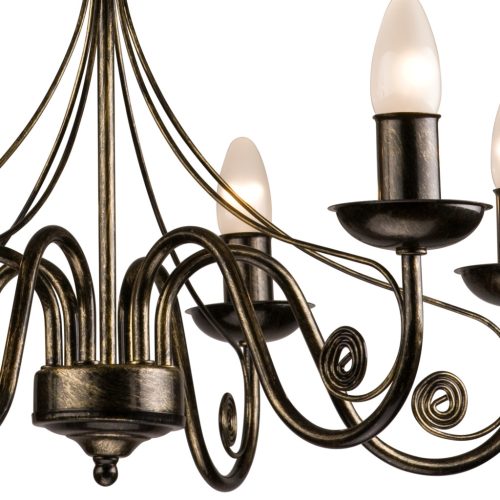 DONATO 6xE14 mennyezeti lámpa, csillár, fekete, klasszikus, LM-6.29 Lamkur