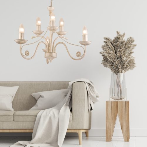 DONATO 6xE14 mennyezeti lámpa csillár klasszikus fehér LM-6.29/A Lamkur