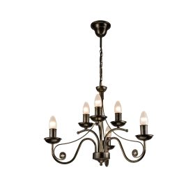   DONATO 6xE14 mennyezeti lámpa, csillár, fekete, klasszikus, LM-6.29/A Lamkur