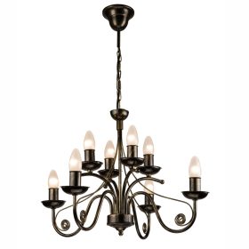   DONATO 8xE14 mennyezeti lámpa, csillár, fekete, klasszikus, LM-8.29 Lamkur