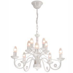   DONATO 10xE14 mennyezeti lámpa csillár klasszikus fehér LM-10.29 Lamkur