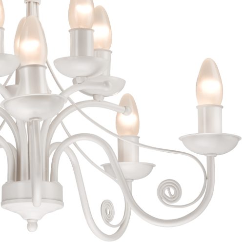 DONATO 10xE14 mennyezeti lámpa csillár klasszikus fehér LM-10.29 Lamkur