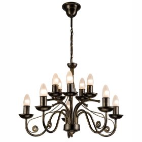   DONATO 10xE14 mennyezeti lámpa csillár fekete klasszikus LM-10.29 Lamkur