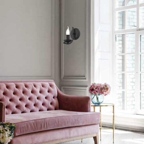 Fali lámpa lámpatest LUCY E14 Black Classic KM-1.153 Lamkur