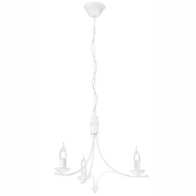   Függesztett mennyezeti lámpa LUCY 3xE14 csillár fehér klasszikus LM-3.153 Lamkur