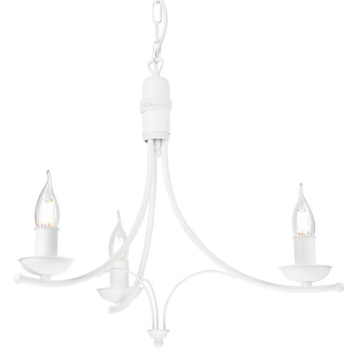 Függesztett mennyezeti lámpa LUCY 3xE14 csillár fehér klasszikus LM-3.153 Lamkur